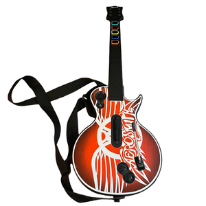 Aerosmith Gibson Les Paul Guitar Hero Controller PS3 w Strap No Dongle Powers Up